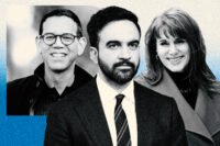 State Assembly candidate Ryder Kessler; Mayor of New York City Zohran Mamdani; State Assembly candidate Jeannine Kiely