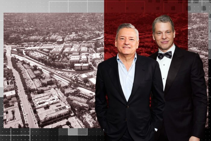 Netflix' Ted Sarandos and Greg Peters and Radford Studio Center at 4024 Radford Avenue in Los Angeles