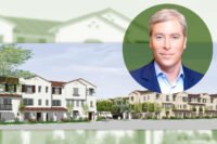 Olson Homes CEO Scott Laurie and a rendering of plans for 824 South Gladys Avenue