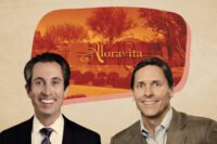 PulteGroup CEO Ryan Marshall and Tri Pointe CEO Doug Bauer with Aloravita community exterior
