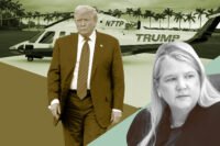 President Donald Trump and Palm Beach Mayor Danielle Moore