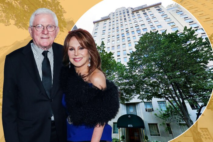 Phil Donahue and Marlo Thomas with 875 Fifth Avenue