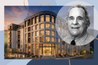 BW Brody managing partner Gregory Brody and a rendering of plans for 9700 West Pico Boulevard