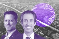 Paul May of DuPage Water Commission and Ryan Marshall of PulteGroup with the property south side of 75th Street