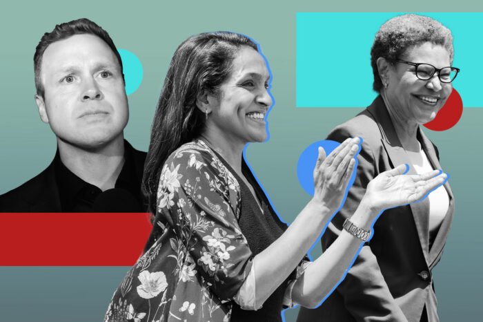 Spencer Pratt, Nithya Raman and Karen Bass