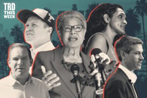 Zach Sokoloff, Spencer Pratt, Karen Bass, Nithya Raman and Matt Mahan