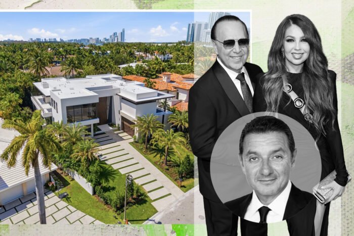 Thalia and Tommy Mottola, Gad Bitton with 174 Camden Drive in Bal Harbour