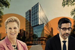 Vulcan Real Estate's Ada Healy with 520 Westlake Ave. and Google's Sundar Pichai