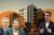 Beach Ream's John Lewis and Sam Rabb with rendering of 215 Bordeaux Dr. and Google CEO Sundar Pichai