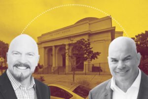 653 Dolores Street exterior with Aethos Real Estate’s John Woodruff and Helm Real Estate’s Marcus Miller