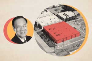 Fortinet CEO Ken Xie with 140 and 144 Commercial Street aerial