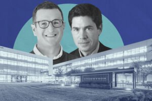 Shorenstein Properties' Brandon Shorenstein and Spear Street Capital's John Grassi with 6105 Tennyson Parkway