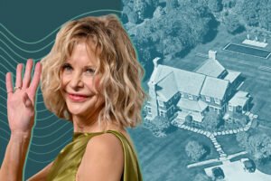 Meg Ryan with Bridgehampton home