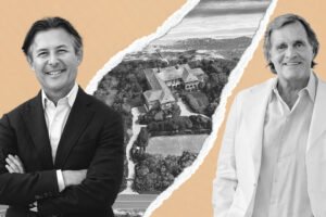 Roger Barnett, 1010 Meadow Lane and Sotheby's broker Harald Grant (