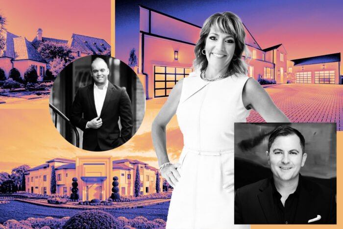Exit Realty Elite’s Boo Reitz, Ebby Halliday’s Tracey Chamberlain and Real Broker’s Michael Hershenberg with 4801 Leena Lane, 5905 Giverny and 3875 Balfour Court