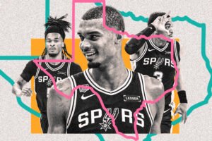 Stephon Castle, Victor Wembanyama and Keldon Johnson