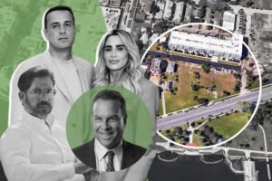 Isaac and Liat Toledano, Jeff Greene and David Martin with 2085 North Flagler Drive in West Palm Beach