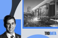 Houston First Corporation managing partner Jay Zeidman and a rendering of the George R. Brown Convention Center