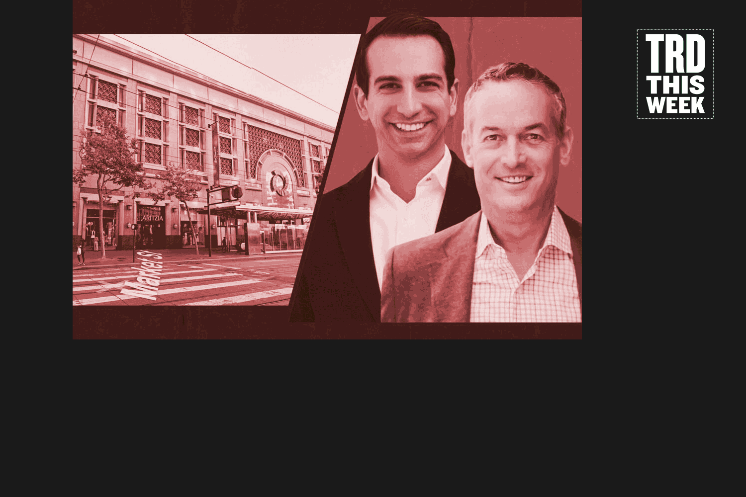 Compass' Mike Simonsen and Erin Thompson, Prado Group's Dan Safier and Presidio Bay Ventures' K. Cyrus Sanandaji with San Francisco Centre, Chris Pham of JLL and Mike Pham of Colliers