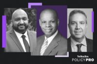 Department of Buildings Commissioner Ahmed Tigani, COGE chairman Patrick Gaspard and New York Building Congress President and CEO Carlo Scissura