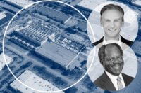 Aligned Data Centers' Andrew Schaap and Global Infrastructure Partners CEO Adebayo Ogunlesi with 2800 Summit Avenue, Plano
