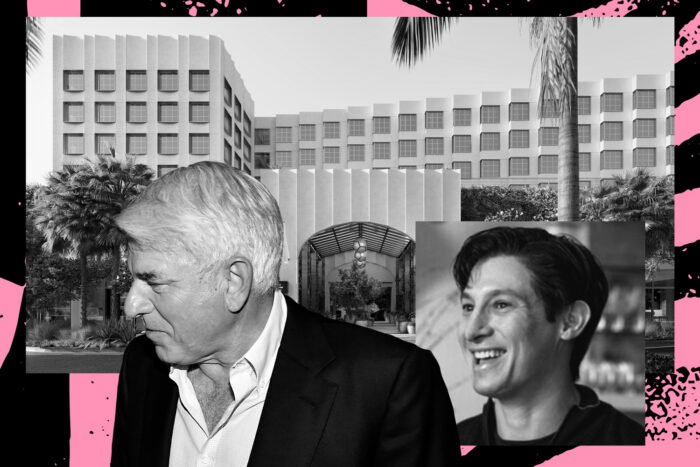 Imperial Companies’ Eric Birnbaum and Michael Fascitelli with the Goodtime Hotel at 601 Washington Avenue in Miami Beach