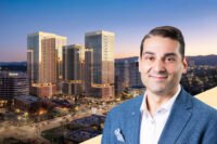 Wellpointe CEO George Kutnerian and a rendering of Viva L.A. Warner Center