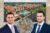 Dwight Capital’s Keith Hoffman and Elliot Haft with a rendering of plans for 315 Las Animas Avenue