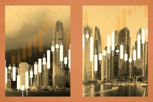 Skyline of Hong Kong and Dubai