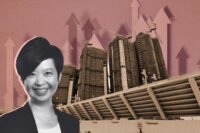 Hong Kong Secretary for Housing Winnie Ho with Sierra Sea construction exterior