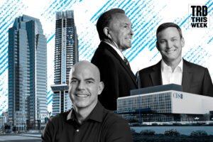 Rexford's former co-CEO Michael Frankel, Irvine Company’s Donald Bren and PwC’s Paul Grigg with 2121 Avenue of the Stars, Oceanwide Plaza and Television City