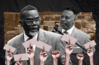 Mayor Brandon Johnson and CHA board head Keith Pettigrew
