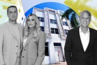 BH Group’s Isaac and Liat Toledano and Kolter CEO Bobby Julien with 6981 Collins Avenue, Miami Beach