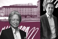 Richard Caring of Caprice Holdings, Robert Cayre of Aurora Capital Associates and renderings of 675 Hudson Street
