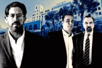 Terra's David Martin, BH Group’s Isaac Toledano and Related Group’s Jorge Pérez with 101 North Ocean Drive in Hollywood