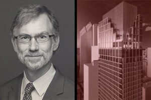 Clay Grubb of Grubb Properties with rendering of 8 Carlisle Street