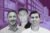 Range Group's Brett Katz, Jared Rubin and Seth Halpern with rendering of 1133 West Kinzie Street