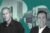 OKO Group’s Vlad Doronin and 13th Floor Investments’ Arnaud Karsenti with renderings of Lilli condo tower and 619 Brickell by Nobu