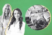 Christie’s agent Katrina Barrett with Serhant agent Paulina Matteson and 5531 East Mockingbird Lane aerial