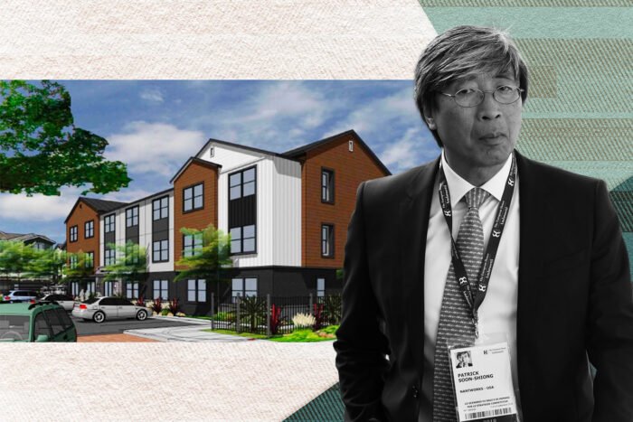 NantWorks' Patrick Soon-Shiong with a rendering of plans for 2819 182nd Street in Redondo Beach