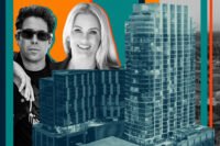 Greg Williamson and Redeavor’s Maranda Blanton with rendering of Pendry Residences Nashville