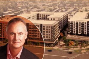 Holland Partner Group's Clyde Holland and render of 3896 Stevens Creek Boulevard