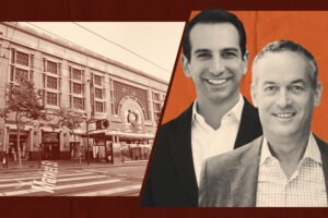 Prado Group's Dan Safier and Presidio Bay Ventures' K. Cyrus Sanandaji with San Francisco Centre