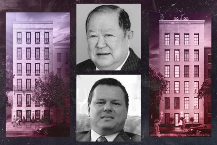 Preferred Bank's Li Yu and Michael D’Alessio with 184 East 64th Street and 227 East 67th Street