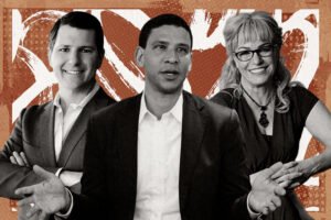 Zillow CEO Jeremy Wacksman, Compass CEO Robert Reffkin and MRED CEO Rebecca Jensen