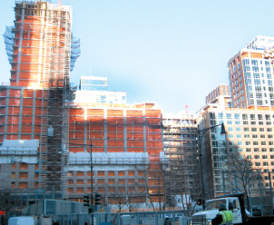 Liberty Luxe, left, and Liberty Green, Milstein Properties' new condos