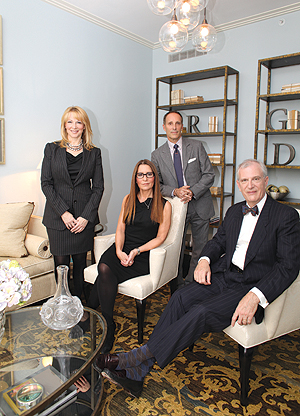 From left: Warburg brokers Leslie Rosenthal, Deborah Lupard, Richard Steinberg and firm president Frederick Peters
