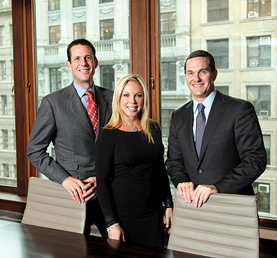 Heiberger’s high-profile hires include (from left to right) Jeff Appel from Bank of America, along with Wendy Maitland and Reid Price from Brown Harris Stevens.