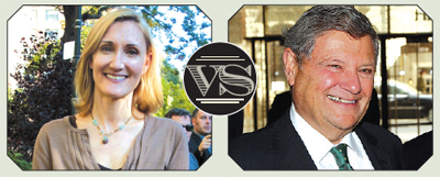 Stuy Town tenants, led by Amy Roberts (left), sued Jerry Speyer’s (right) Tishman Speyer and others.